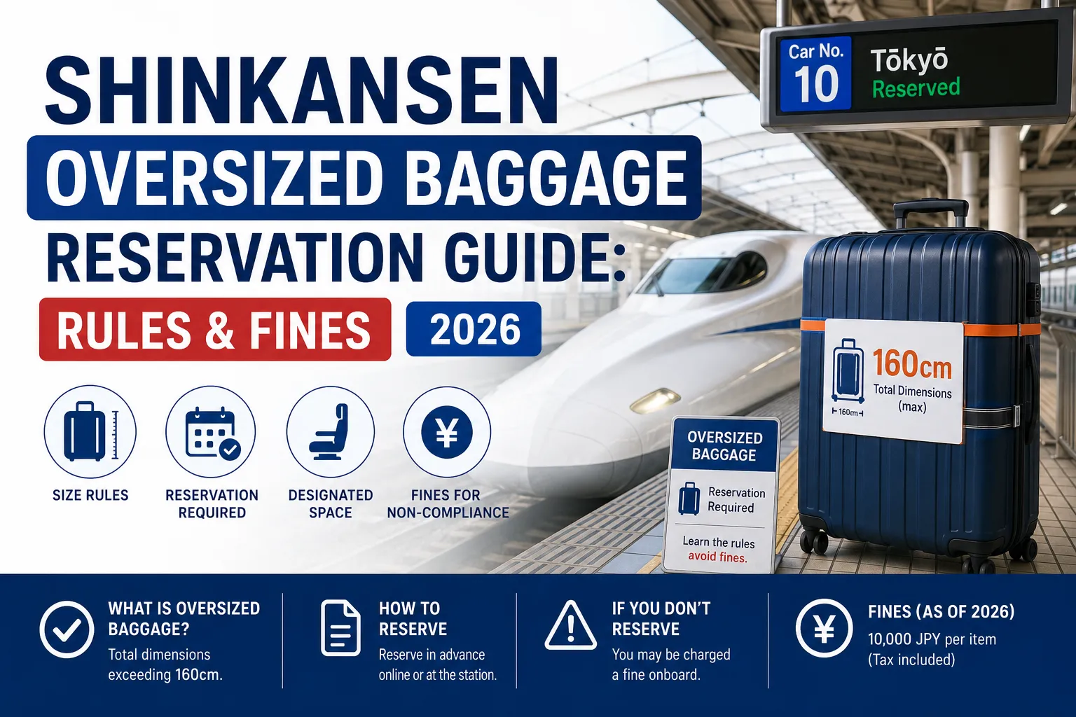Shinkansen Oversized Baggage Reservation Guide: Rules & Fines (2026)